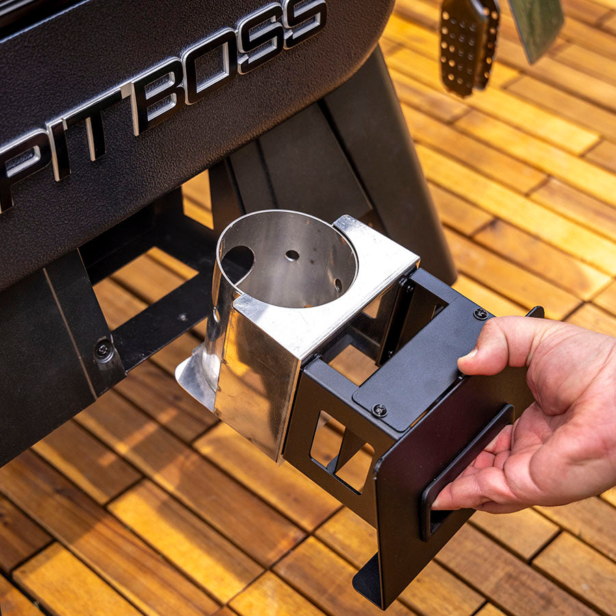 Pit Boss Navigator 6-Series Vertical Smoker, easy ash management, removeable undermount burn pot