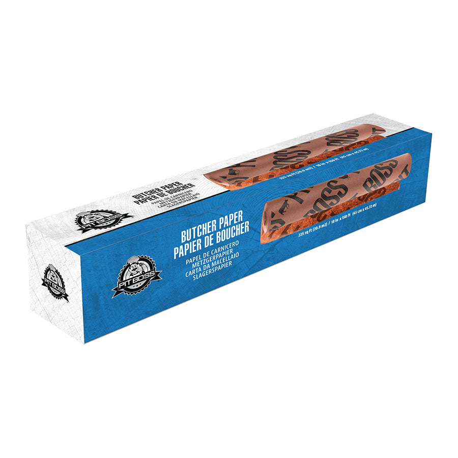 Box of  butcher paper on a white background