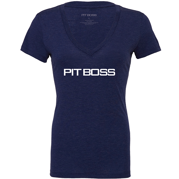 Pit Boss Women's Vintage Navy Logo T-Shirt